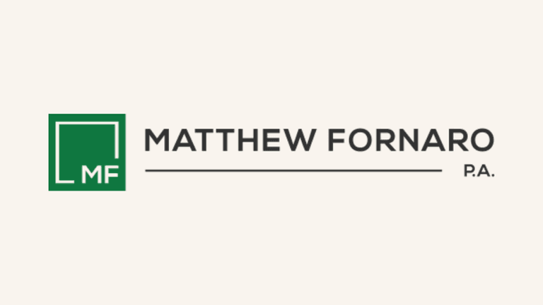 Logo featuring the name "Matthew Fornaro" with initials "MF" and a green outline